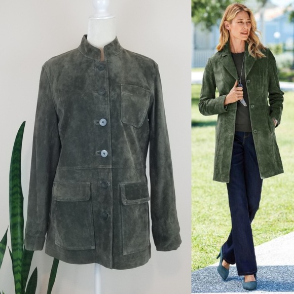 Vintage Jackets & Blazers - VTG 90s Country Shop Suede Blazer Jacket